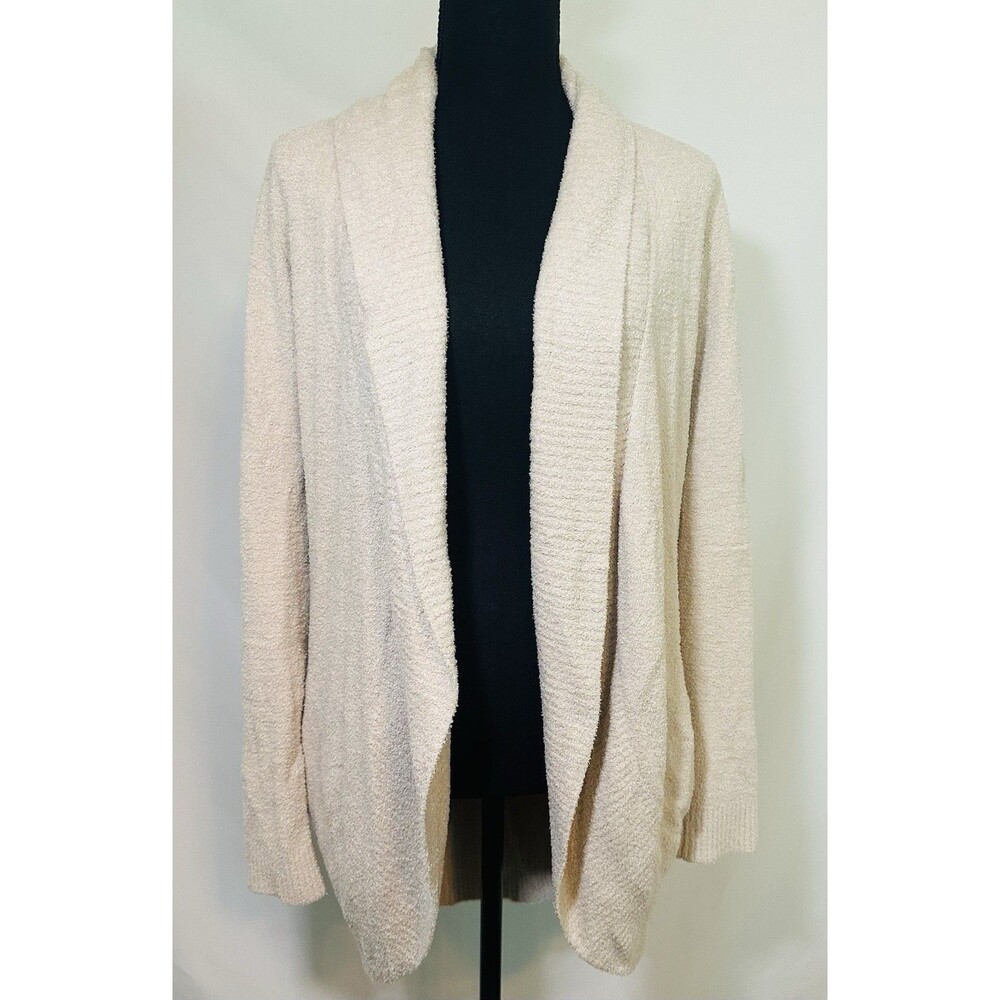 Barefoot Dreams CozyChic Lite Beige‎ Stone Open Front Cozy Cardigan XS/S